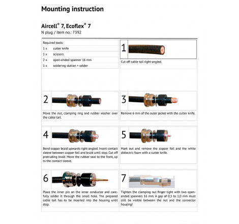 N-stik han coax for lodning - 2