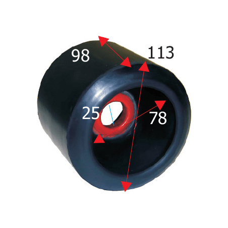 Siderulle bredde 113 mm - 1