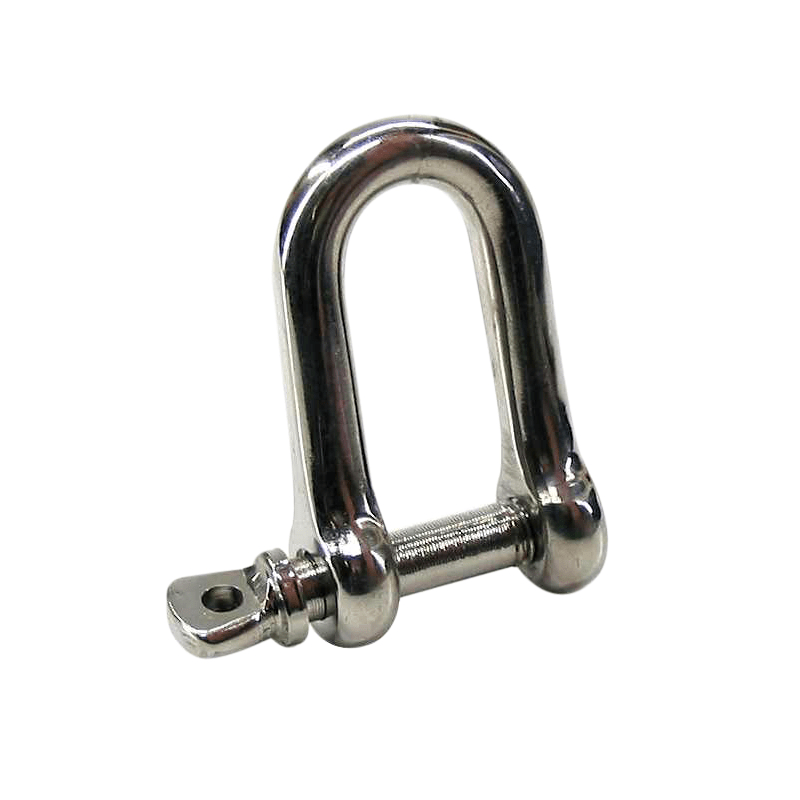 D-sjækel i rustfrit stål med sikret bolt AISI316 - 1