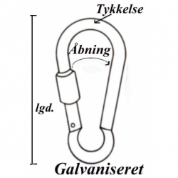 Galvaniseret brandmandshage med fingerskrue - 2