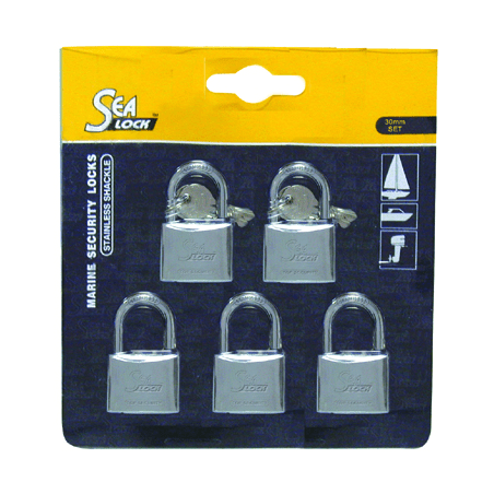 SeaLock Hængelås, 5 stk - 1