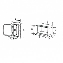 Indbygningsboks med luge og skuffer - 2