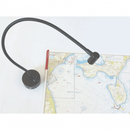 Kortlampe med flexarm på 50 cm. I sort. - 1