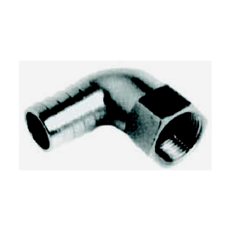 Slangetilslutning 90°  i rutsfrit stål AISI 316 - 1