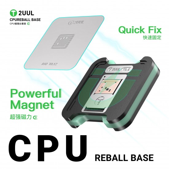 2uul BH17 CPU REBALL TABAN Manyetik Çift Taraflı BGA Reballing Platform Seti iPhone / Android için
