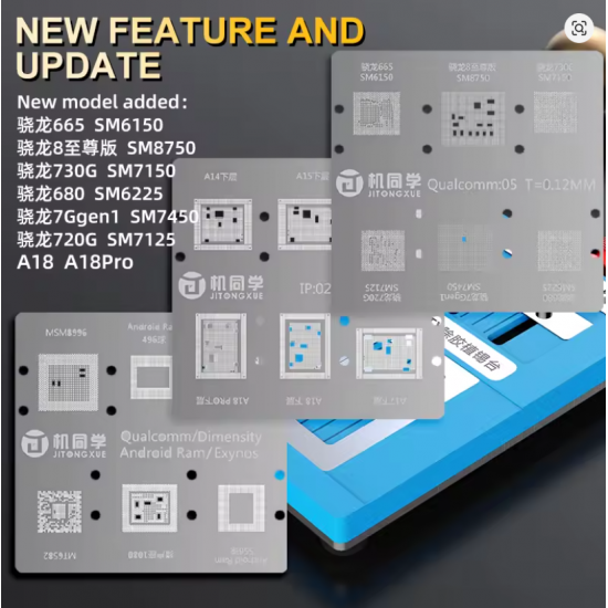 JTX T4 Pro Evrensel Çip Tutkal Çıkarma ve Kalay Dikim Platformu Seti iPhone / Samsung / Hisilicon / Android RAM için