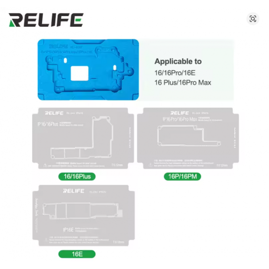 Relife RL-601T 31'i 1 arada Orta Katman Kalay Kaplama BGA Yeniden Lehimleme Platform Seti (iPhone X'ten 17 Pro Max'e kadar)