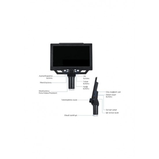 G1600 Plus+ Renkli Ekranlı Dijital Mikroskop 1600X