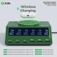 2uul PC11 110W Çoklu Bağlantı Noktalı PD + QC Masaüstü Şarj İstasyonu, 15W Kablosuz Şarj Özelliğiyle