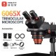 YCS 6065X Trinoküler Mikroskop 0,6-6,5x Büyütme Led Halka Işık Büyük Taban