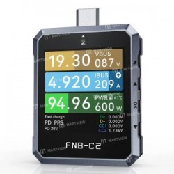 Fnirsi FNB-C2 20-bit Yüksek Hassasiyetli ADC 4-50V USB PD 3.1 Type-C Hızlı Şarj Test Cihazı E-Marker Testini Destekler