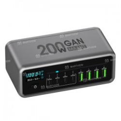 MaAnt MT-P200 200W Gan Nitrit Akıllı Dijital Ekranlı Çoklu Portlu Masaüstü Şarj İstasyonu