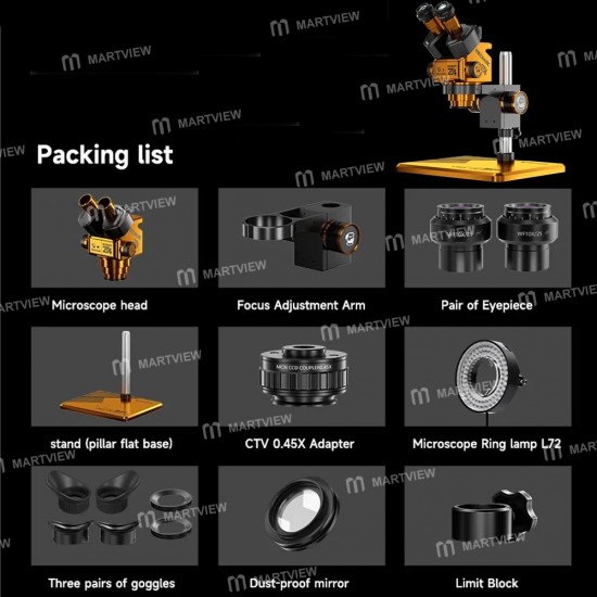 Mechanic Robot Z4 6.5-60X Trinoküler Stereo Mikroskop, Alüminyum Alaşımlı Büyük Tabanlı