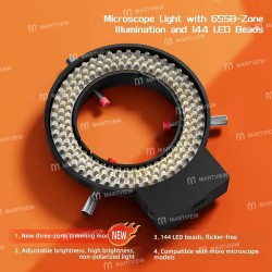 YCS 6558-Zone 144 LED'li Ayarlanabilir Parlaklıklı Çok Bölgeli Aydınlatma Sistemli Mikroskop Lambası