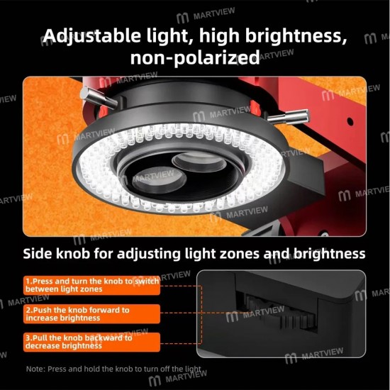 YCS 6558-Zone 144 LED'li Ayarlanabilir Parlaklıklı Çok Bölgeli Aydınlatma Sistemli Mikroskop Lambası