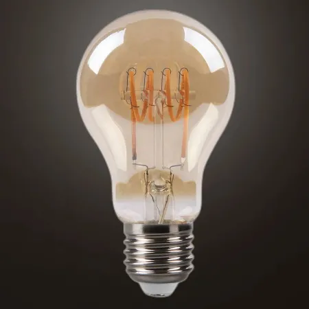Bombilla Filamento Espiral 4W Ámbar E-27