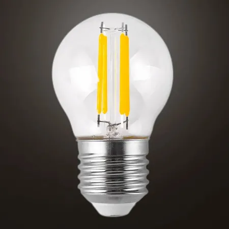 Bombilla Filamento 4W  Esférica Transparente E-27