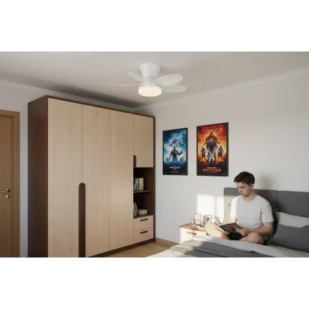 Ventilador Blanco Haran Alda Iluminacion