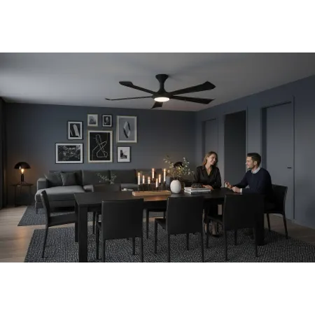 Ventilador Negro Vinaros Alda Iluminacion