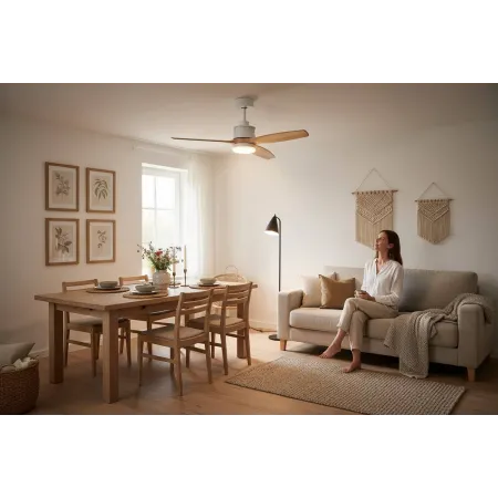 Ventilador Blanco Haya Barrax Alda Iluminacion