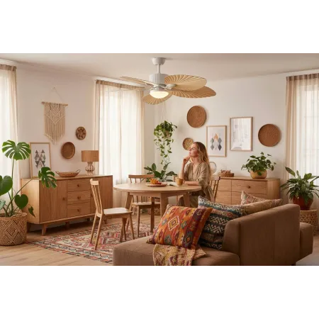 Ventilador Blanco Haya Torcal Alda Iluminacion