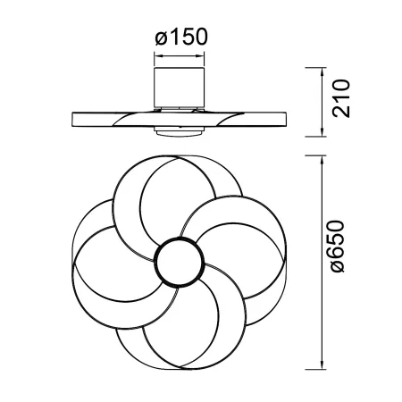 Ventilador Rose Madera Alda Iluminacion