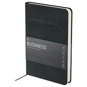Ежедневник недатированный, А5, 136л., мягкий переплет, кожзам, BG "Business. Graphite", темно-серый