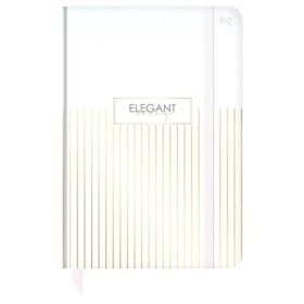 Ежедневник недатированный А5, 136л., 7БЦ BG "Minimal. White", глянцевая ламинация, отд. фольгой