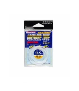 L'Urethane Tube della Decoy è un tubetto trasparente resistentissimo, per guainare il monofilo e ami per la preparazione del nod