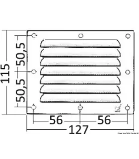 Griglia aerazione inox 115×127 mm Griglia ventilazione nautica barca 2