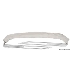 Tendalino barca 3 archi Ø 22 mm larghezza 210/220 cm bianco 2