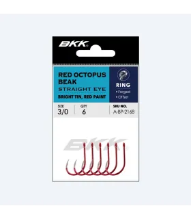 Amo BKK Red Octopus Beak Straight Eye – Amo Rosso Versatile per Pesca in Mare 2