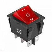 Клавишный переключатель SWR 203-1B6 Ч/С IRS, с подсветкой 250V 15A