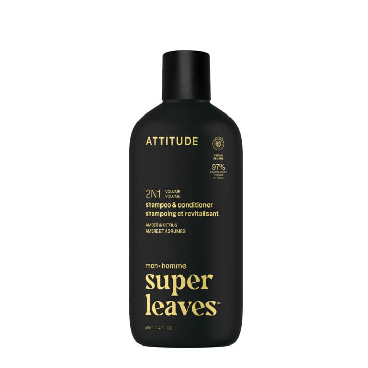 Champú y acondicionador 2 en 1 Attitude Hombre Volumen 414ml - envase frontal
