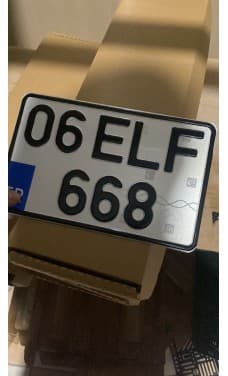 Tüvtürk Motorsiklet Plaka 