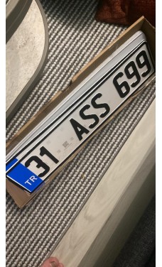 TÜVTÜRK Orijinal Cemiyet Araç Plakası 