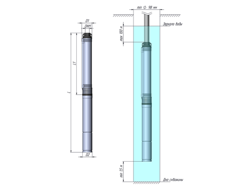 Насос скважинный Unipump MIDI 1