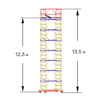 Вышка-тура строительная ВСП 250/1,2 1+10 (высота 13,5м)
