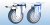 Колесо 93 SCkb поворотное с тормозом, термопласт  d=75/100кг