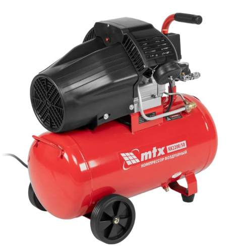 Воздушный компрессор MTX кк-2200/50, 2,2 квт, 350 л/мин, 50 л, прямой привод, масляный 58024