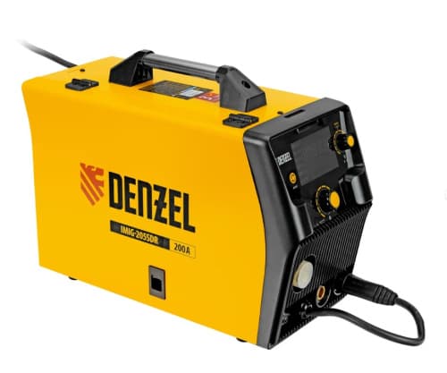 Аппарат инверторный  полуавтомат. cварки Denzel IMIG-205SDR, 200 А, ПВ 60%, катушка 5 кг