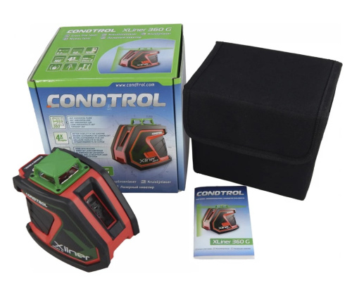 Лазерный нивелир CONDTROL XLiner 360 G + Универсальное крепление Wall Mount PRO CONDTROL
