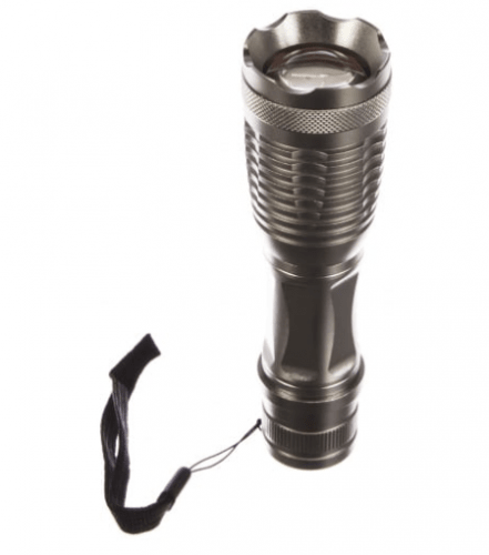 Фонарь ручной Камелион LED5137 (3xR03 +) LED XML-T6 10W (500lm), ZOOM 400м, титан/алюм, 5 реж., BL
