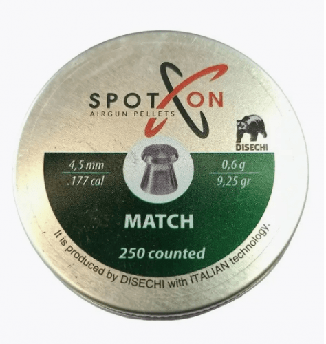 Пуля пневм. SPOTON Match 4,5 мм, 0,60 гр. (250 шт)