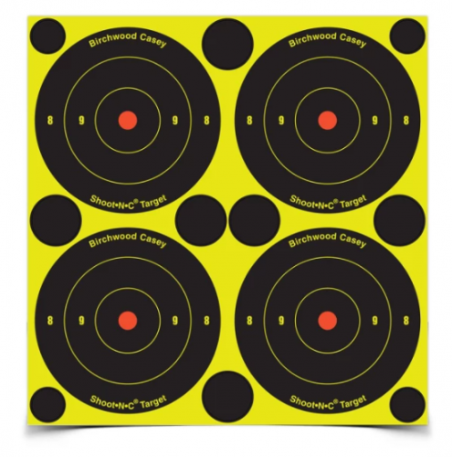 Мишень бумажная Birchwood Shoot•N•C® Bull's-eye Target 80мм