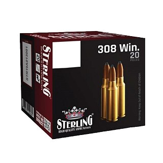 Патрон Sterling 308Win FMJ, 9,52 гр