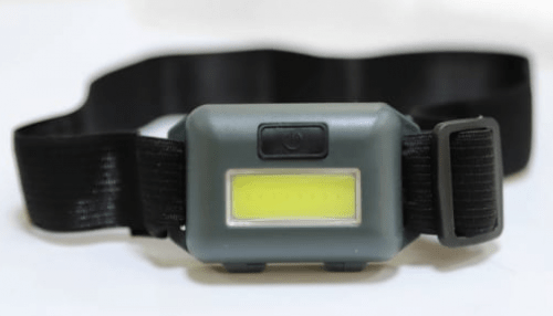 Фонарь налобный LED5356 (3хR03) COB 49lm черный пластик, до 15м , 2 реж