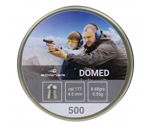 Пуля пневм. Borner "DOMED ", для винт. 0,55 г., 4,5 мм. (500 шт)