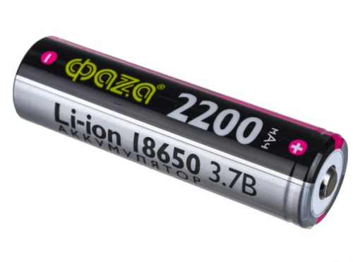 Ак-р ФАЗА Li-ton 18650 2200мАч 3,7 V BL - 1