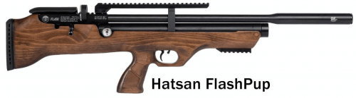 Винтовка пневм. Hatsan FLASHPUP QE, cal. 6,35, 3 Дж (РСР, дерево)